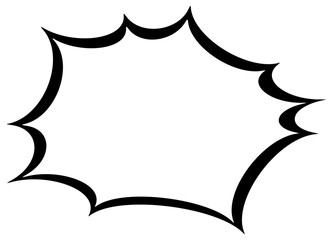 Burst frame-3　ビックリ表現のフレーム。驚きのふき出し。ジグザグした感情表現の枠。