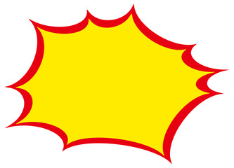 Burst frame-19　ビックリ表現のフレーム。驚きのふき出し。ジグザグした感情表現の枠。