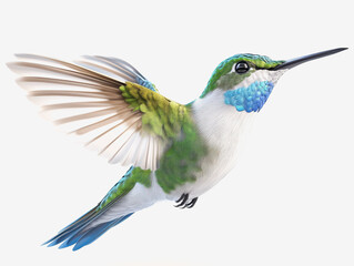 Fototapeta premium Graceful bird flying in the air with outstretched wings against a clear sky showcasing the beauty of nature in motion