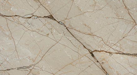 Marble Tile Texture with Crack Lines Beige Stone Background