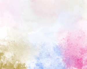 Abstract colorful watercolor for background. Digital art painting.