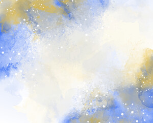 Abstract colorful watercolor for background. Digital art painting.