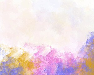 Abstract colorful watercolor for background. Digital art painting.