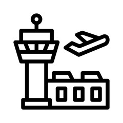 control tower line icon