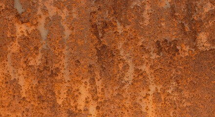 Rusty Metal Texture Detail with Orange Corrosion Industrial Background Pattern