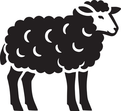 recommend clip art: black and white sheep, sheep vector illustration, sheep silhouette vector, sheep logo vector black icon on white background