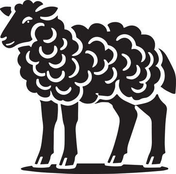 recommend clip art: black and white sheep, sheep vector illustration, sheep silhouette vector, sheep logo vector black icon on white background