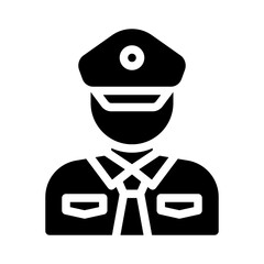 pilot glyph icon