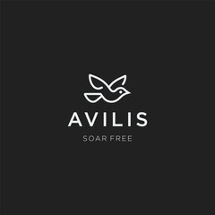 Minimalist Bird Line Art Logo – A clean bird design representing freedom and elegance.