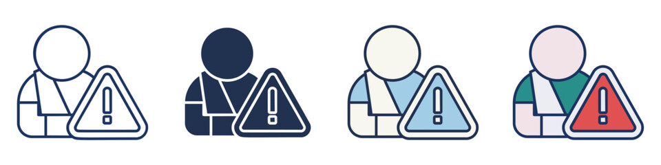 Accidents Icons Collection – Multiple Vector Styles Included