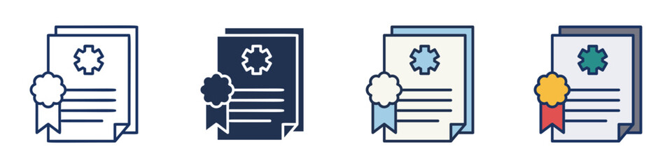 Certification Icons Collection &ndash; Multiple Vector Styles Included