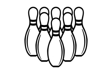 bowling pin icon, bowling icon