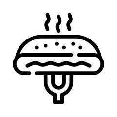 hot dog line icon