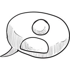 speech bubble handdrawn illustration