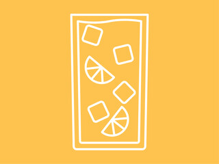 Ice Lemon Tea icon. Summer vector icon concept. Simple vector line icon.