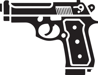 Fototapeta premium gun silhouette vector, gun logo vector, gun vector illustration, illustration gun isolated on white