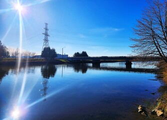 Obraz premium reflection of trees in the water