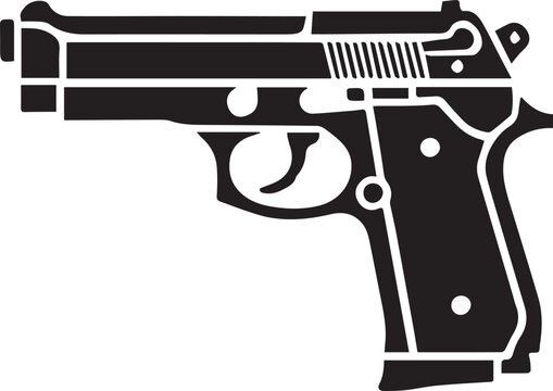 gun silhouette vector, gun logo vector, gun vector illustration, illustration gun isolated on white