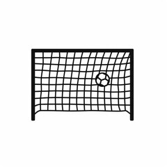 Soccer goal with ball