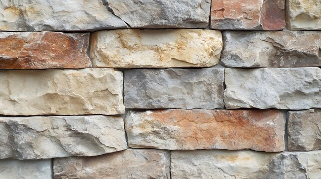 Tekstur segi empat kasar batu dengan warna krem kemerahan gaya tradisional. untuk walpaper, background dan keramik dan dinding