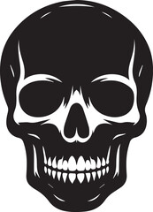 Fototapeta premium black human skull vector illustration, human skull silhouette vector, human skull logo vector, vector illustration