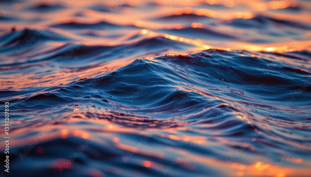 Poster wave of colors an abstract representation of ocean waves where colors seamlessly blend, creating a s