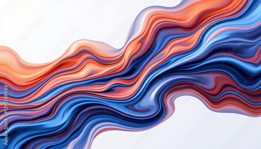 Poster fluid dynamics a representation of fluid movement where colors blend seamlessly, suggesting motion a