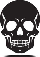 Fototapeta premium black human skull vector illustration, human skull silhouette vector, human skull logo vector, vector illustration