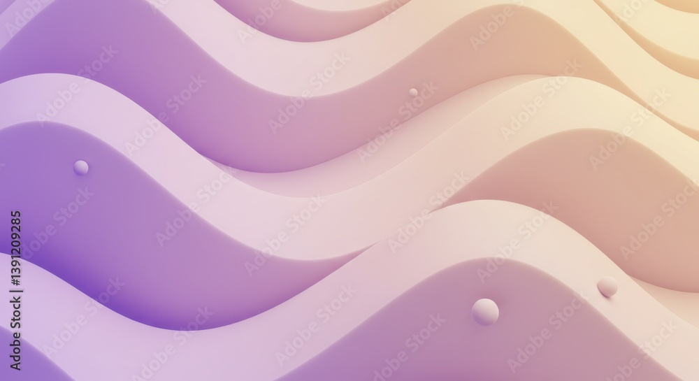 Poster abstract pastel wave background design soft gradient wavy texture 3d render illustration