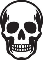 Obraz premium black human skull vector illustration, human skull silhouette vector, human skull logo vector, vector illustration