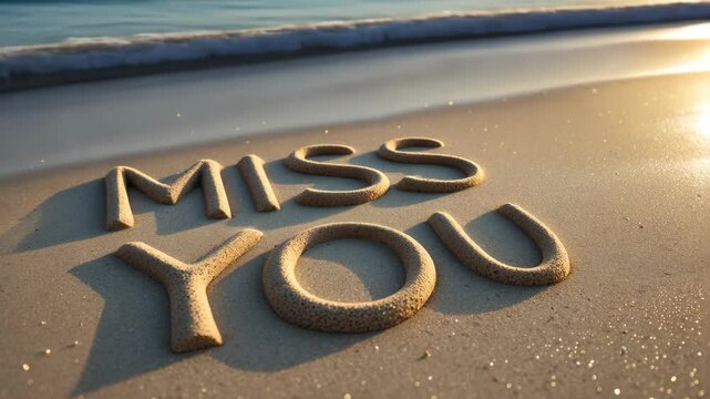 longing for you, messages written in the sand