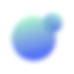 Blue gradient png aura shape element, transparent background