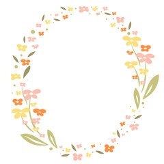 Flower wreath png transparent background