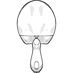 ping pong bat handdrawn illustration