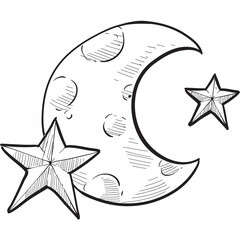 night handdrawn illustration