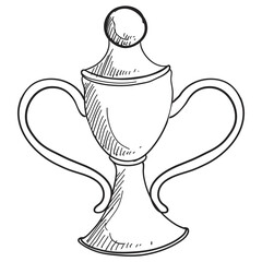 football trophy handdrawn illustration