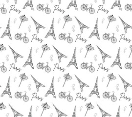 paris pattern background  white.