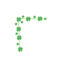 st patrick day leaf corner border