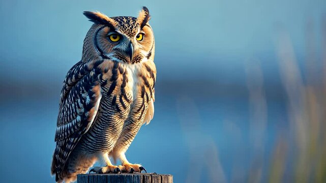 Short-eared Owl Species (Asio flammeus)