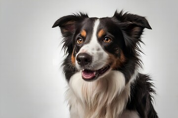Fototapeta premium border collie portrait,Border Collie Dog isolated on white.