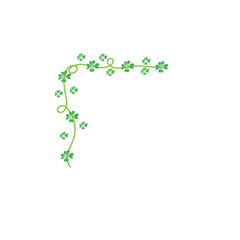st patrick day leaf corner border