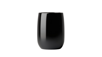 Stylish black vase showcase modern home cutout background household items urban setting minimalist concept