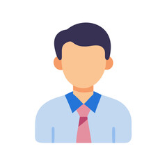 Male Avatar Wearing Tie Icon Design