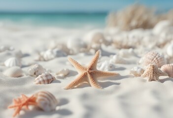 white beach pure sea header beautiful starfish banner shells corals summer themed concept sand bright tropical coral frame marin tropics season destination nature holiday nautical snail ocean border