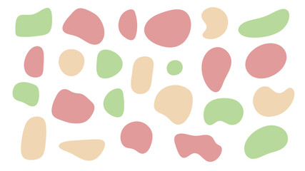 Set of abstract blob shapes, bohemian style
