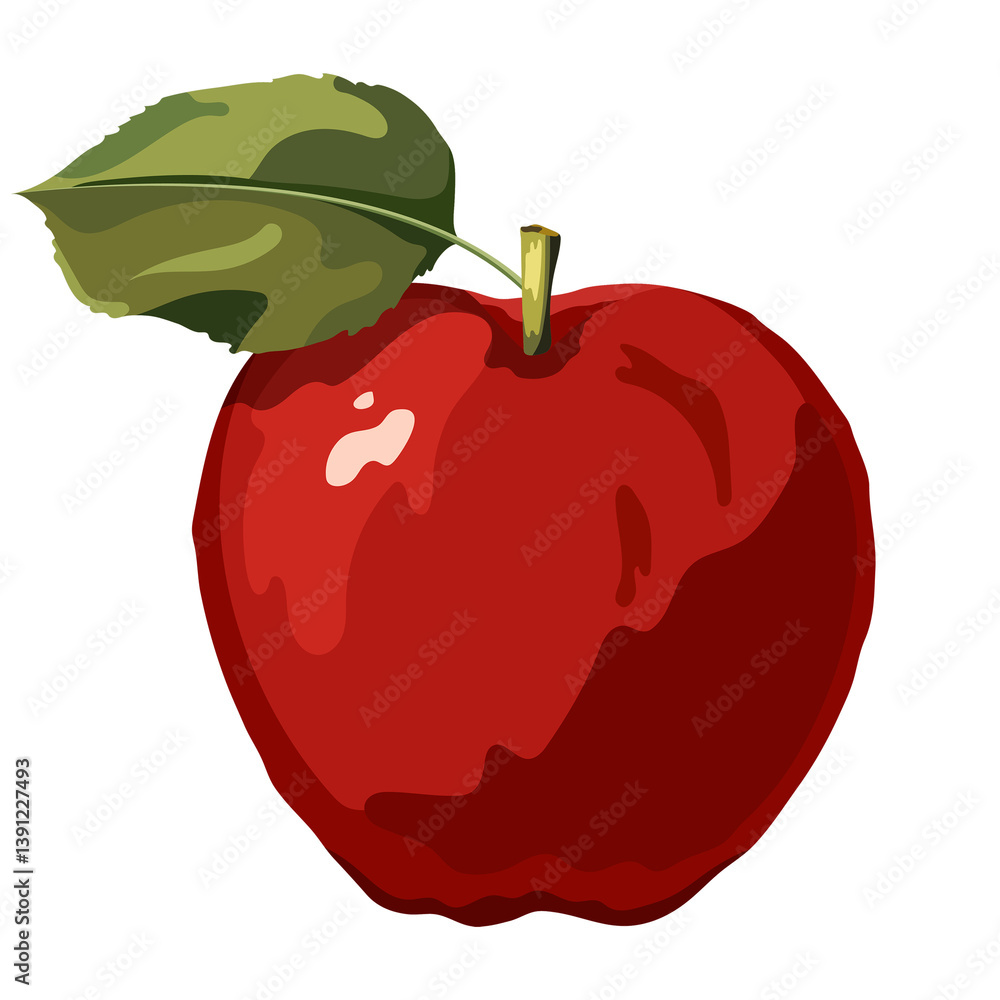 Poster red apple design element