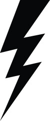 lightning bolt silhouette vector illustration black color