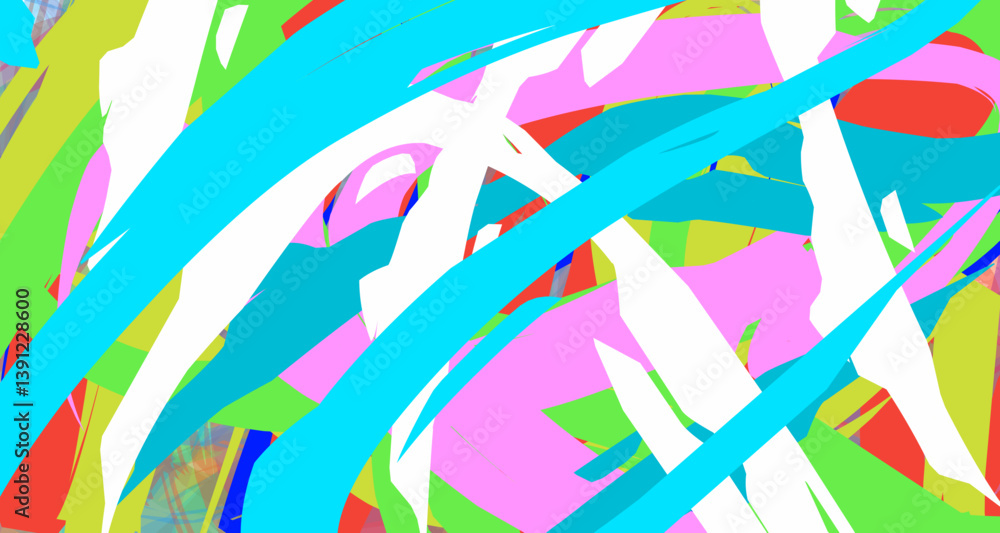 Aufkleber vibrant rainbow lines create a colorful abstract wave pattern design