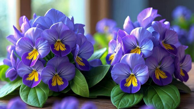 bright big blue violets