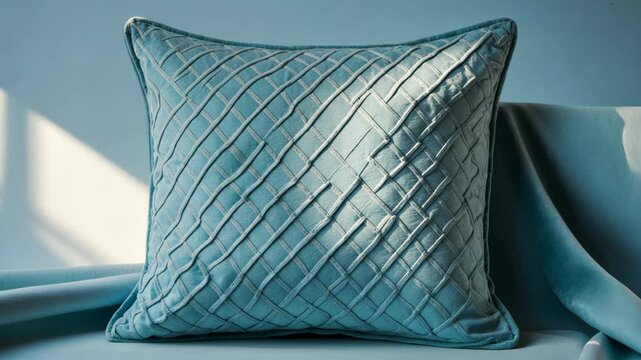 Woven velvet soft cushion. Cotton-covered sleep pillows. Pillow and cushion cover in velvet. Video showcasing the cushion.